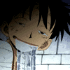 Истекающий слюной от голода Луффи из аниме One Piece